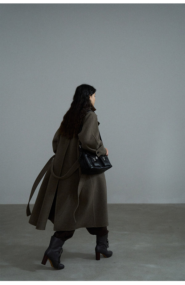 A Classic, Fashionable And Mature Casual Commuter Double-sided Woolen High-count Australian Coat