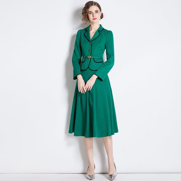 Short Slim Suit Two-Piece Half Skirt Women Salt Wear Matching